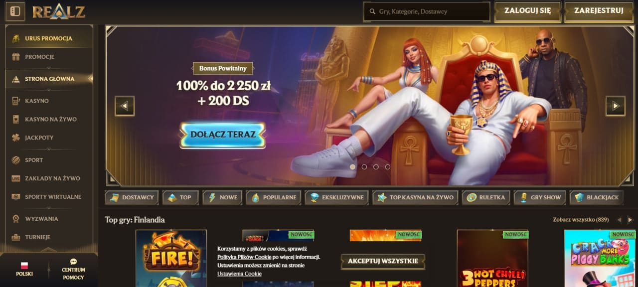 Realz Casino opinie: czy bonus za rejestrację bez depozytu to najlepszy start dla graczy z Polski?
